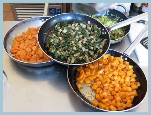 Verdure cotte, pronte per il pranzo